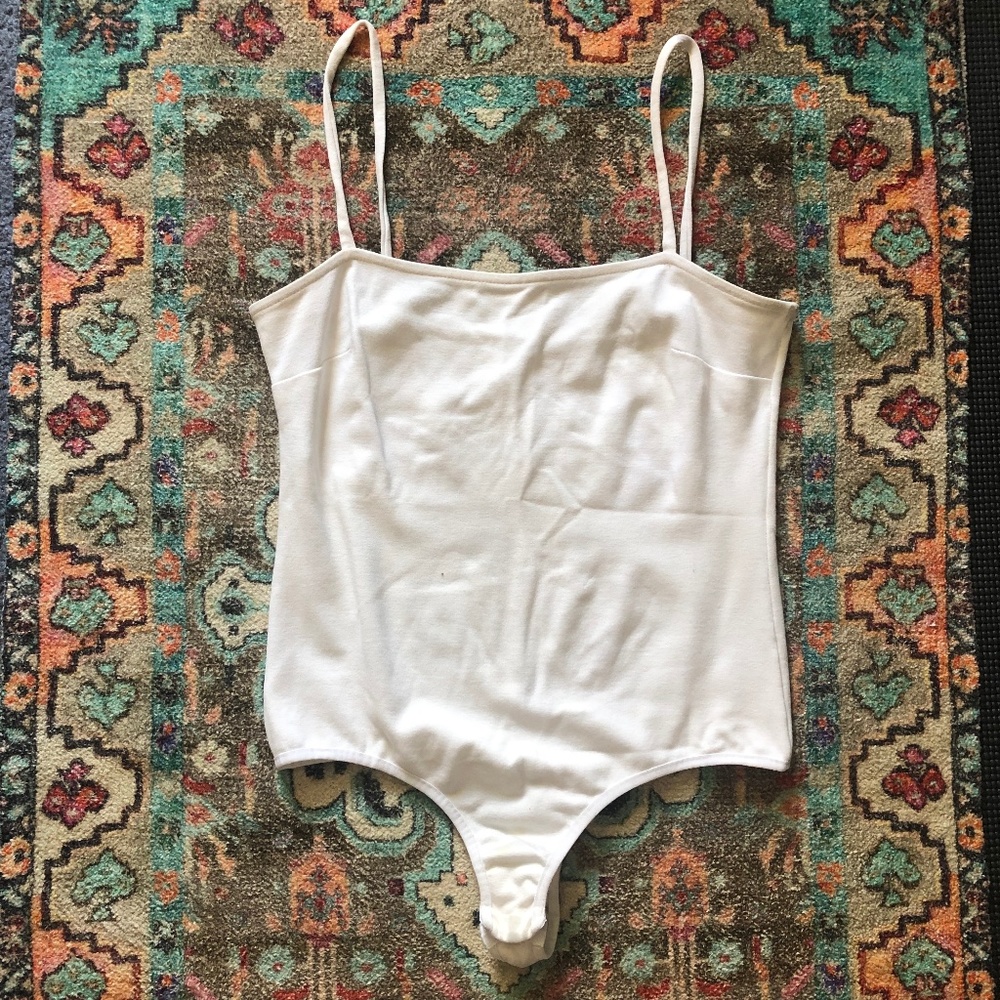 Free People Square Neck Bodysuit - White